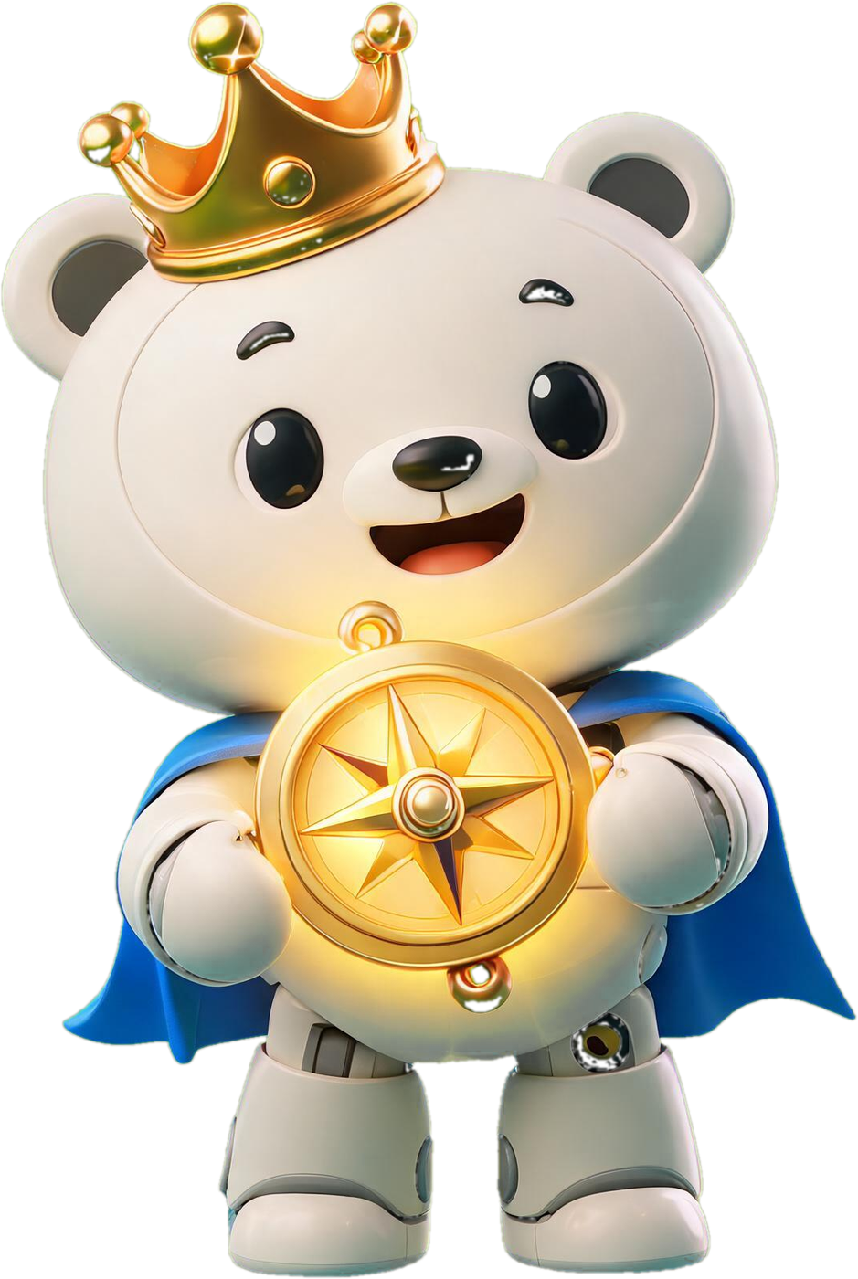 王牌工具导航吉祥物 · 手抱指南针的卡通小向导